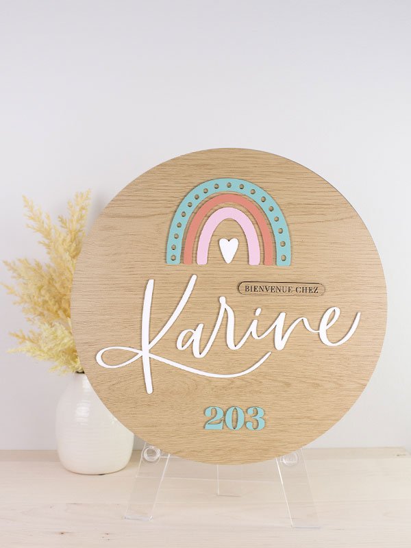 Affiche personnalisée pour enseignant.e ou personnel de la petite enfance - Arc-en-ciel